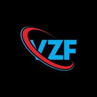 vzf-Logo. vzf-Brief. vzf-Brief-Logo-Design. Initialen vzf-Logo verbunden mit Kreis und Monogramm-Logo in Großbuchstaben. vzf Typografie für Technologie-, Wirtschafts- und Immobilienmarke. vektor