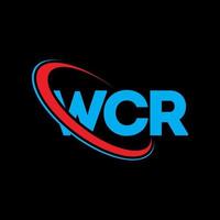 wcr-Logo. wcr-Brief. Wcr-Brief-Logo-Design. wcr-initialenlogo verbunden mit kreis und monogrammlogo in großbuchstaben. wcr-typografie für technologie-, geschäfts- und immobilienmarke. vektor