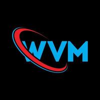 wvm logotyp. wvm brev. wvm bokstavslogotypdesign. initialer wvm logotyp länkad med cirkel och versaler monogram logotyp. wvm typografi för teknik, företag och fastighetsmärke. vektor