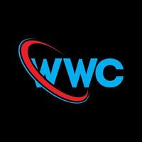 wwc-Logo. WWC-Brief. wwc-Brief-Logo-Design. Initialen wwc-Logo verbunden mit Kreis und Monogramm-Logo in Großbuchstaben. wwc-typografie für technologie-, geschäfts- und immobilienmarke. vektor