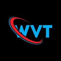 wvt logotyp. wvt brev. wvt brev logotyp design. initialer wvt logotyp länkad med cirkel och versaler monogram logotyp. wvt typografi för teknik, företag och fastighetsmärke. vektor