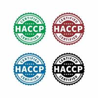 uppsättning av haccp certifierad ikon på vit bakgrund. vektor stock illustration