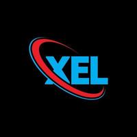 xel-Logo. Xel-Brief. Xel-Brief-Logo-Design. Initialen Xel-Logo, verbunden mit Kreis und Monogramm-Logo in Großbuchstaben. xel-typografie für technologie-, geschäfts- und immobilienmarke. vektor