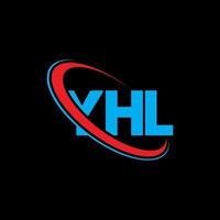 yhl logotyp. yhl brev. yhl bokstavslogotypdesign. initialer yhl logotyp länkad med cirkel och versaler monogram logotyp. yhl typografi för teknik, företag och fastighetsmärke. vektor