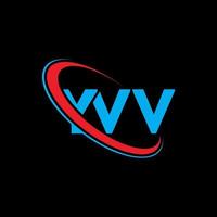 yvv-Logo. yvv-Brief. yvv-Buchstaben-Logo-Design. Initialen yvv-Logo verbunden mit Kreis und Monogramm-Logo in Großbuchstaben. yvv-Typografie für Technologie-, Geschäfts- und Immobilienmarken. vektor