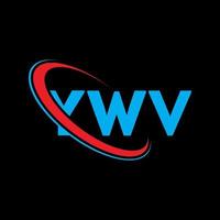 ywv-Logo. ywv-Brief. ywv-Buchstaben-Logo-Design. Initialen ywv-Logo verbunden mit Kreis und Monogramm-Logo in Großbuchstaben. ywv Typografie für Technologie-, Business- und Immobilienmarke. vektor