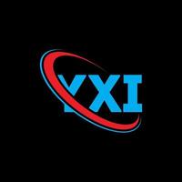 Yxi-Logo. Yxi-Brief. Yxi-Brief-Logo-Design. Initialen Yxi-Logo verbunden mit Kreis und Monogramm-Logo in Großbuchstaben. yxi-typografie für technologie-, geschäfts- und immobilienmarke. vektor