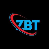 zbt-Logo. zbt-Brief. zbt-Brief-Logo-Design. Initialen zbt-Logo verbunden mit Kreis und Monogramm-Logo in Großbuchstaben. zbt Typografie für Technologie-, Geschäfts- und Immobilienmarke. vektor