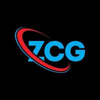 zcg-Logo. zcg brief. zcg-Buchstaben-Logo-Design. Initialen zcg-Logo verbunden mit Kreis und Monogramm-Logo in Großbuchstaben. zcg-typografie für technologie-, geschäfts- und immobilienmarke. vektor