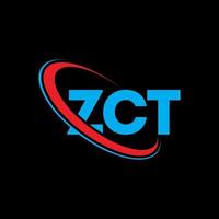 zct logotyp. zct brev. zct brev logotyp design. initialer zct logotyp länkad med cirkel och versaler monogram logotyp. zct typografi för teknik, företag och fastighetsmärke. vektor