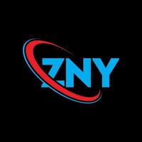 zny logotyp. zny brev. zny brev logotyp design. initialer zny logotyp länkad med cirkel och versaler monogram logotyp. zny typografi för teknik, affärs- och fastighetsmärke. vektor