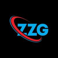 zzg-Logo. zzg Brief. zzg-Buchstaben-Logo-Design. Initialen zzg-Logo verbunden mit Kreis und Monogramm-Logo in Großbuchstaben. zzg typografie für technologie-, geschäfts- und immobilienmarke. vektor