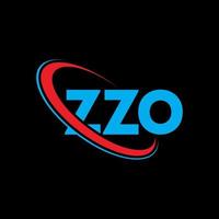 zzo-Logo. zzo Brief. zzo-Buchstaben-Logo-Design. Initialen-Zo-Logo, verbunden mit Kreis und Monogramm-Logo in Großbuchstaben. zzo Typografie für Technologie-, Geschäfts- und Immobilienmarke. vektor