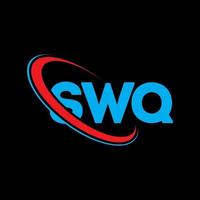 swq-Logo. swq Brief. swq-Brief-Logo-Design. Initialen swq-Logo verbunden mit Kreis und Monogramm-Logo in Großbuchstaben. swq-typografie für technologie-, geschäfts- und immobilienmarke. vektor