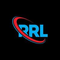 rrl logotyp. rrl brev. rrl brev logotyp design. initialer rrl logotyp länkad med cirkel och versaler monogram logotyp. rrl typografi för teknik, företag och fastighetsmärke. vektor