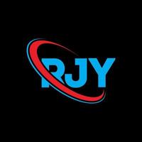 rjy-Logo. rj Brief. rjy-Buchstaben-Logo-Design. Initialen rjy-Logo verbunden mit Kreis und Monogramm-Logo in Großbuchstaben. rjy-typografie für technologie-, geschäfts- und immobilienmarke. vektor