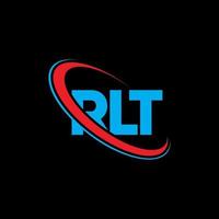 rlt logotyp. rlt brev. rlt brev logotyp design. initialer rlt logotyp länkad med cirkel och versaler monogram logotyp. rlt typografi för teknik, företag och fastighetsmärke. vektor