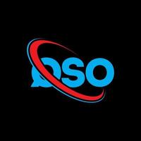 qso logotyp. qso brev. qso bokstavslogotypdesign. initialer qso logotyp länkad med cirkel och versaler monogram logotyp. qso typografi för teknik, företag och fastighetsmärke. vektor