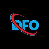 qfo-Logo. qfo-Brief. qfo-Brief-Logo-Design. Initialen qfo-Logo verbunden mit Kreis und Monogramm-Logo in Großbuchstaben. qfo-typografie für technologie-, geschäfts- und immobilienmarke. vektor