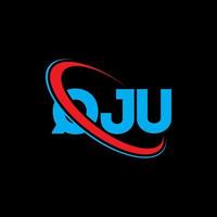 qju-Logo. qju Brief. Qju-Brief-Logo-Design. Initialen qju-Logo verbunden mit Kreis und Monogramm-Logo in Großbuchstaben. qju Typografie für Technologie-, Geschäfts- und Immobilienmarke. vektor