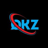 qkz logotyp. qkz bokstav. qkz bokstavslogotypdesign. initialer qkz logotyp länkad med cirkel och versaler monogram logotyp. qkz typografi för teknik, affärs- och fastighetsmärke. vektor