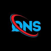 qns-Logo. qns-Brief. qns-Brief-Logo-Design. Initialen qns-Logo verbunden mit Kreis und Monogramm-Logo in Großbuchstaben. qns typografie für technologie-, geschäfts- und immobilienmarke. vektor