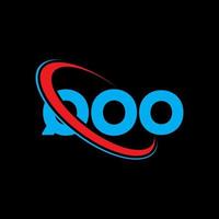 qoo-Logo. qoo Brief. Qoo-Brief-Logo-Design. Initialen qoo-Logo verbunden mit Kreis und Monogramm-Logo in Großbuchstaben. qoo Typografie für Technologie-, Geschäfts- und Immobilienmarke. vektor