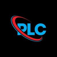 plc logotyp. plc brev. plc brev logotyp design. initials plc logotyp länkad med cirkel och versaler monogram logotyp. plc typografi för teknik, företag och fastighetsmärke. vektor
