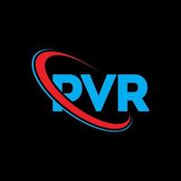 pvr logotyp. pvr brev. pvr brev logotyp design. initialer pvr logotyp länkad med cirkel och versaler monogram logotyp. pvr typografi för teknik, företag och fastighetsmärke. vektor