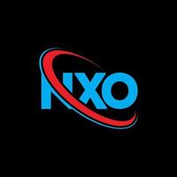 nxo-Logo. nxo-Brief. nxo-Buchstaben-Logo-Design. Initialen nxo-Logo verbunden mit Kreis und Monogramm-Logo in Großbuchstaben. nxo Typografie für Technologie-, Business- und Immobilienmarke. vektor