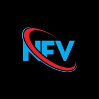 nfv-Logo. nfv-Brief. nfv-Brief-Logo-Design. Initialen nfv-Logo verbunden mit Kreis und Monogramm-Logo in Großbuchstaben. nfv-typografie für technologie-, geschäfts- und immobilienmarke. vektor