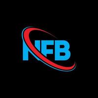 nfb-Logo. nfb-Brief. nfb-Brief-Logo-Design. Initialen nfb-Logo verbunden mit Kreis und Monogramm-Logo in Großbuchstaben. nfb-typografie für technologie-, geschäfts- und immobilienmarke. vektor
