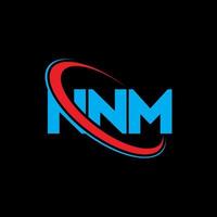 nnm logotyp. nnm brev. nnm bokstavslogotypdesign. initialer nnm logotyp länkad med cirkel och versaler monogram logotyp. nnm typografi för teknik, företag och fastighetsmärke. vektor