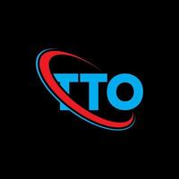 tto-Logo. bis Brief. Logo-Design mit tto-Buchstaben. Initialen tto-Logo, verbunden mit Kreis und Monogramm-Logo in Großbuchstaben. tto Typografie für Technologie-, Geschäfts- und Immobilienmarke. vektor