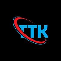 ttk-Logo. ttk-Brief. ttk-Brief-Logo-Design. Initialen ttk-Logo verbunden mit Kreis und Monogramm-Logo in Großbuchstaben. ttk-typografie für technologie-, geschäfts- und immobilienmarke. vektor