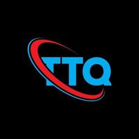 ttq-Logo. ttq Brief. ttq-Brief-Logo-Design. Initialen ttq-Logo verbunden mit Kreis und Monogramm-Logo in Großbuchstaben. ttq-typografie für technologie-, geschäfts- und immobilienmarke. vektor