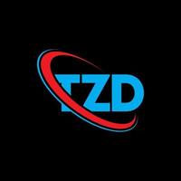 tzd-Logo. tzd-Brief. tzd-Brief-Logo-Design. Initialen tzd-Logo verbunden mit Kreis und Monogramm-Logo in Großbuchstaben. tzd-typografie für technologie-, geschäfts- und immobilienmarke. vektor