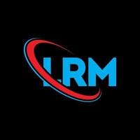 lrm logotyp. lrm brev. lrm brev logotyp design. initialer lrm logotyp länkad med cirkel och versaler monogram logotyp. lrm typografi för teknik, företag och fastighetsmärke. vektor