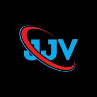 jjv logotyp. jjv brev. jjv bokstavslogotypdesign. initialer jjv logotyp länkad med cirkel och versaler monogram logotyp. jjv typografi för teknik, företag och fastighetsmärke. vektor