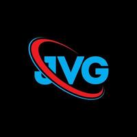 jvg logotyp. jvg brev. jvg bokstavslogotypdesign. initialer jvg logotyp länkad med cirkel och versaler monogram logotyp. jvg typografi för teknik, företag och fastighetsmärke. vektor