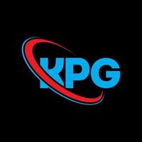 kpg-Logo. KPG-Brief. kpg-Buchstaben-Logo-Design. Initialen kpg-Logo verbunden mit Kreis und Monogramm-Logo in Großbuchstaben. kpg typografie für technologie-, business- und immobilienmarke. vektor