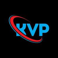 kvp-Logo. KVP-Brief. kvp-Brief-Logo-Design. kvp-Logo mit den Initialen, verbunden mit einem Kreis und einem Monogramm-Logo in Großbuchstaben. kvp-typografie für technologie-, geschäfts- und immobilienmarke. vektor