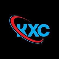 kxc logotyp. kxc bokstav. kxc bokstavslogotypdesign. initialer kxc logotyp länkad med cirkel och versaler monogram logotyp. kxc typografi för teknik, företag och fastighetsmärke. vektor