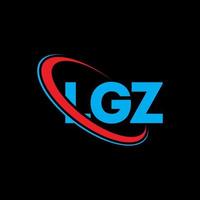 lgz-Logo. lgz brief. lgz-Buchstaben-Logo-Design. Initialen lgz-Logo verbunden mit Kreis und Monogramm-Logo in Großbuchstaben. lgz-typografie für technologie-, geschäfts- und immobilienmarke. vektor
