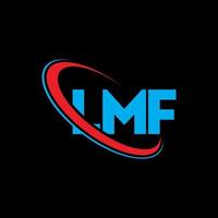 IMF-Logo. IMF-Brief. LMF-Brief-Logo-Design. Initialen lmf-Logo verbunden mit Kreis und Monogramm-Logo in Großbuchstaben. lmf-typografie für technologie-, geschäfts- und immobilienmarke. vektor