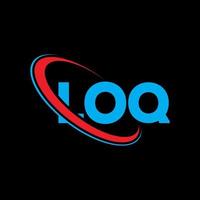 loq logotyp. loq bokstav. loq brev logotyp design. initialer loq logotyp länkad med cirkel och versaler monogram logotyp. loq typografi för teknik, företag och fastighetsmärke. vektor