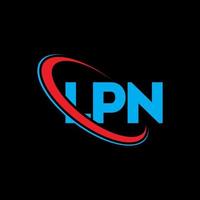 lpn logotyp. lpn brev. lpn brev logotyp design. initialer lpn logotyp länkad med cirkel och versaler monogram logotyp. lpn typografi för teknik, företag och fastighetsmärke. vektor