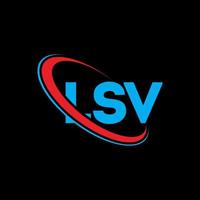 lsv-Logo. LSV-Brief. LSV-Brief-Logo-Design. Initialen lsv-Logo verbunden mit Kreis und Monogramm-Logo in Großbuchstaben. lsv typografie für technologie-, geschäfts- und immobilienmarke. vektor