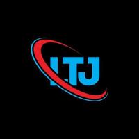 ltj-Logo. ltj-Brief. ltj-Brief-Logo-Design. Initialen ltj-Logo verbunden mit Kreis und Monogramm-Logo in Großbuchstaben. ltj typografie für technologie, business und immobilienmarke. vektor