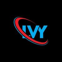 lvy-Logo. lvy brief. Logo-Design mit lvy-Buchstaben. Initialen-Lvy-Logo, verbunden mit Kreis und Monogramm-Logo in Großbuchstaben. lvy typografie für technologie-, geschäfts- und immobilienmarke. vektor